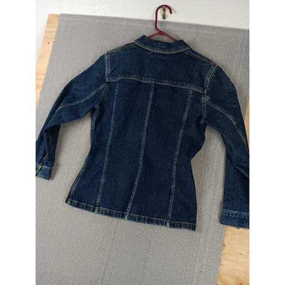 Jones New York Sport Vintage Jean Jacket Women Small Blue Button Denim Pockets - Picture 8 of 14